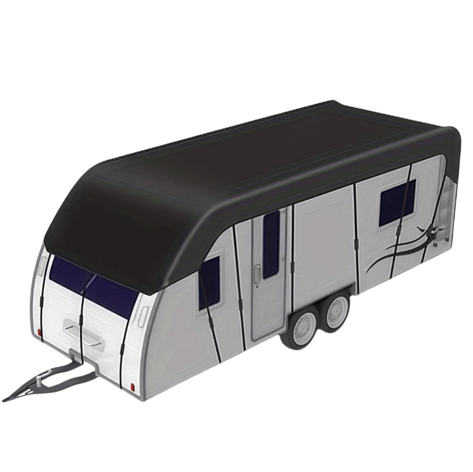 Funda Tela Oxford 210d Resistente a Intemperie, Funda Plegable Techo Autocaravana, Funda Antipolvo para Techo Caravana para Autocaravana, Remolque, Furgoneta Camper