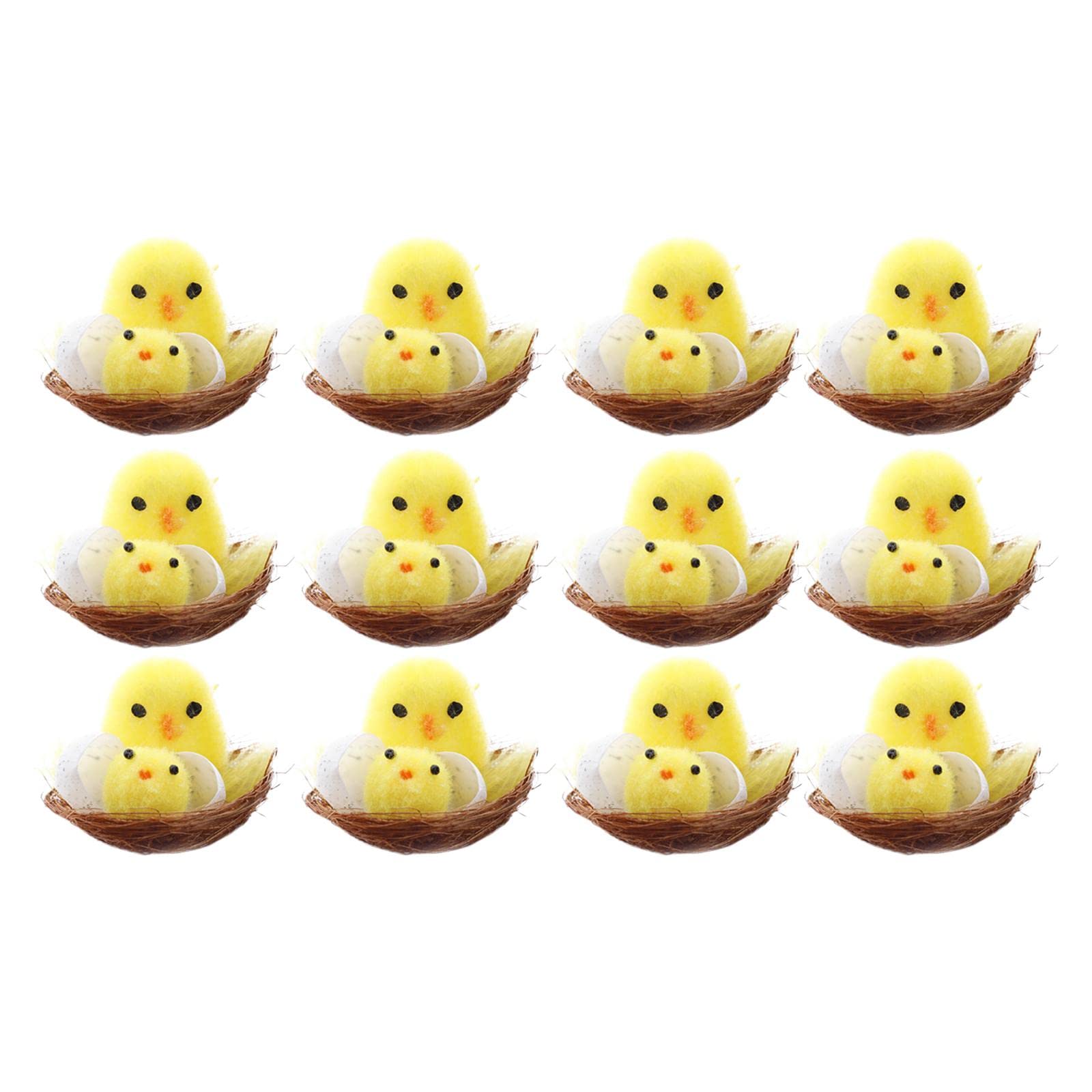 Amazon | Milageto 12個のミニイースターひよこファームハウス