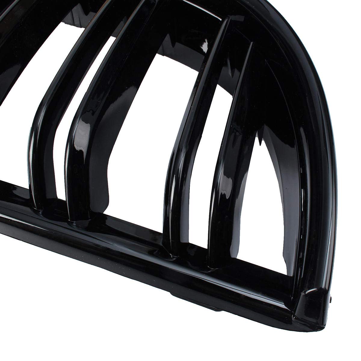 Viviance Paire de calandre Sport Noir Brillant à Double lamelle Compatible avec BMW E90 E91 2005-2008