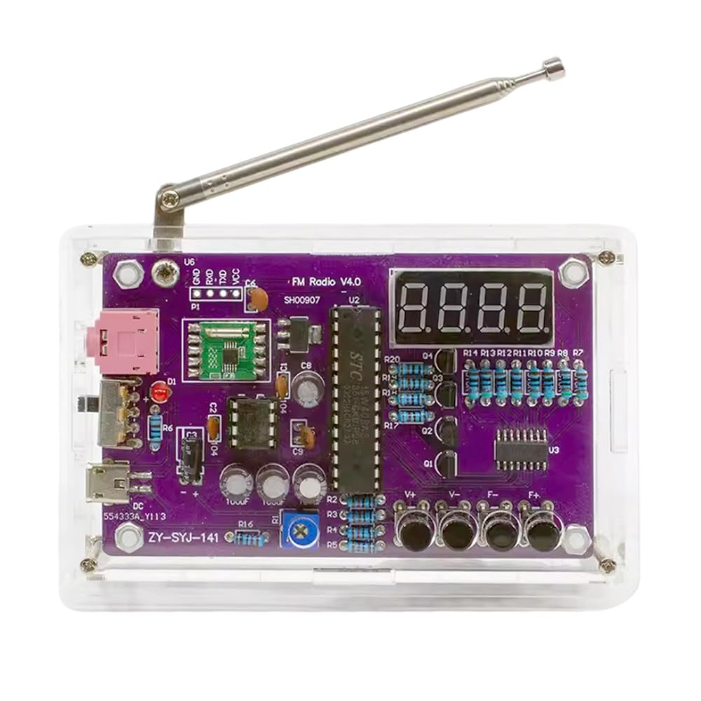 LUFEIS FM Radio Kit Soldering Practice Kits, DIY Radio Kit FM 87-108MHz with 2 Power Modes, DIY Electronic Project Kits with Screwdriver, Soldering Learning and Teaching for Beginners