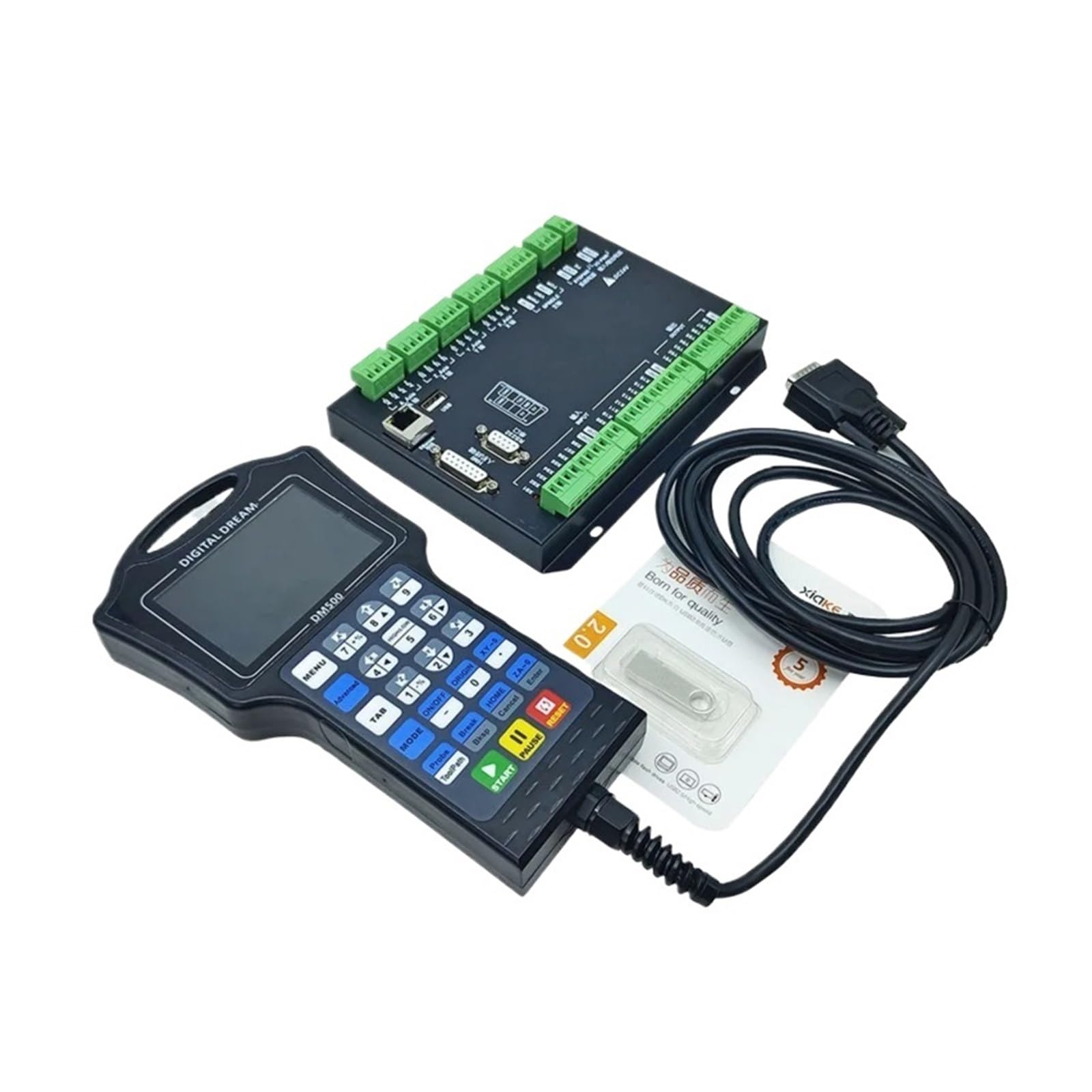 JVDDI Offline Handheld DM500ST3T4 Engraving Machine Controller CNC Motion Control System 500MHz 1G Memory Supports Standard G Code(3AXIS)