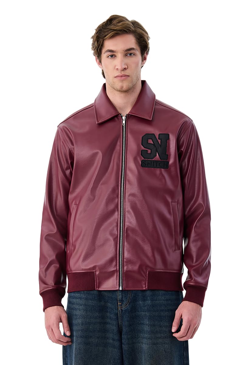 snitch Men Streetwear Jacket| Regular Fit Full Sleeve Notch Lapel & Abstract Embroidered Back Design | Durable & Lightweight Polyester Fabric For Casual Urban Outings-picture-10