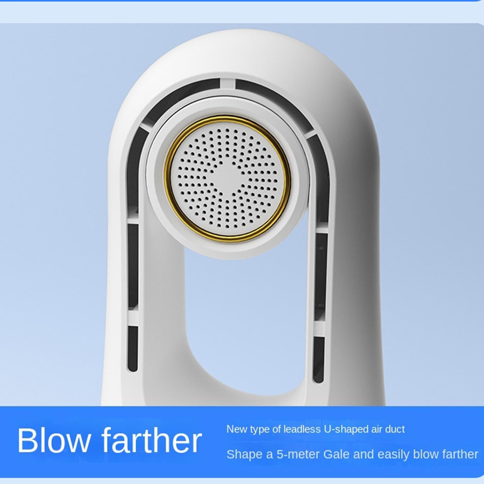 Ventilatore da Scrivania Senza Pale Con box per aromaterapia 6 velocità | Con luce e timer, ventilatore da tavolo per Camera di , Ufficio, Comodino, Viagg