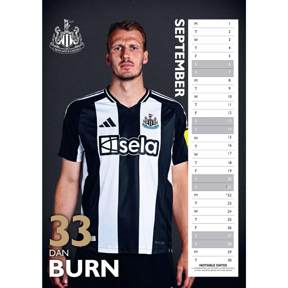 2025 Calendar Newcastle United FC Month to View A3 Football Calendar Official Product - Image 4