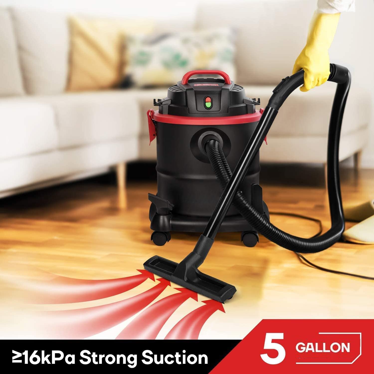 Buy 3 in 1 Wet Dry Vacuum Cleaner, 5 Gallon 5.5 Peak HP Portable Wet