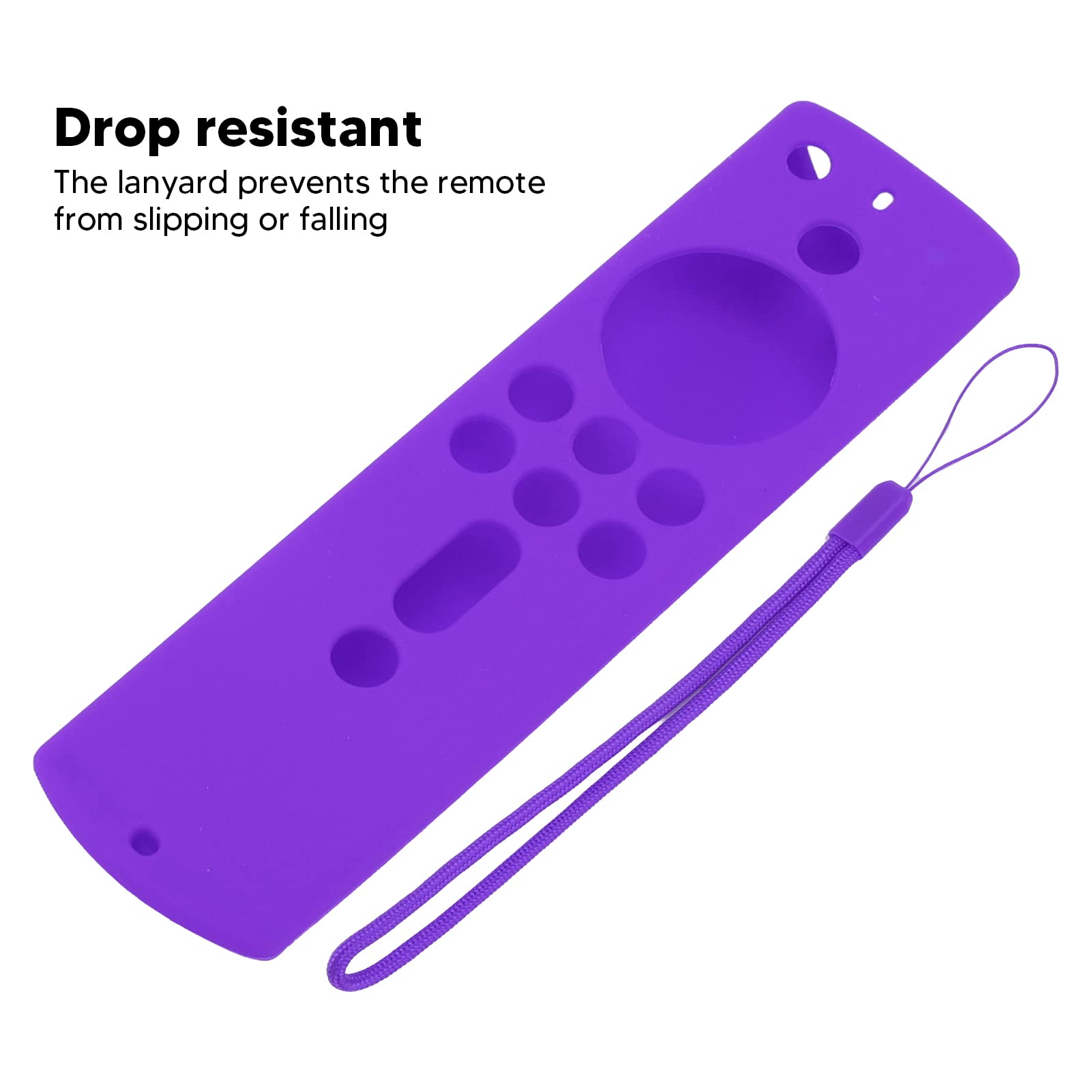 Acouto Funda Protectora de Silicona para Control Remoto Fire TV Stick 4K 2018, Cubierta Antideslizante a Prueba de Golpes para Uso Doméstico (Purple)