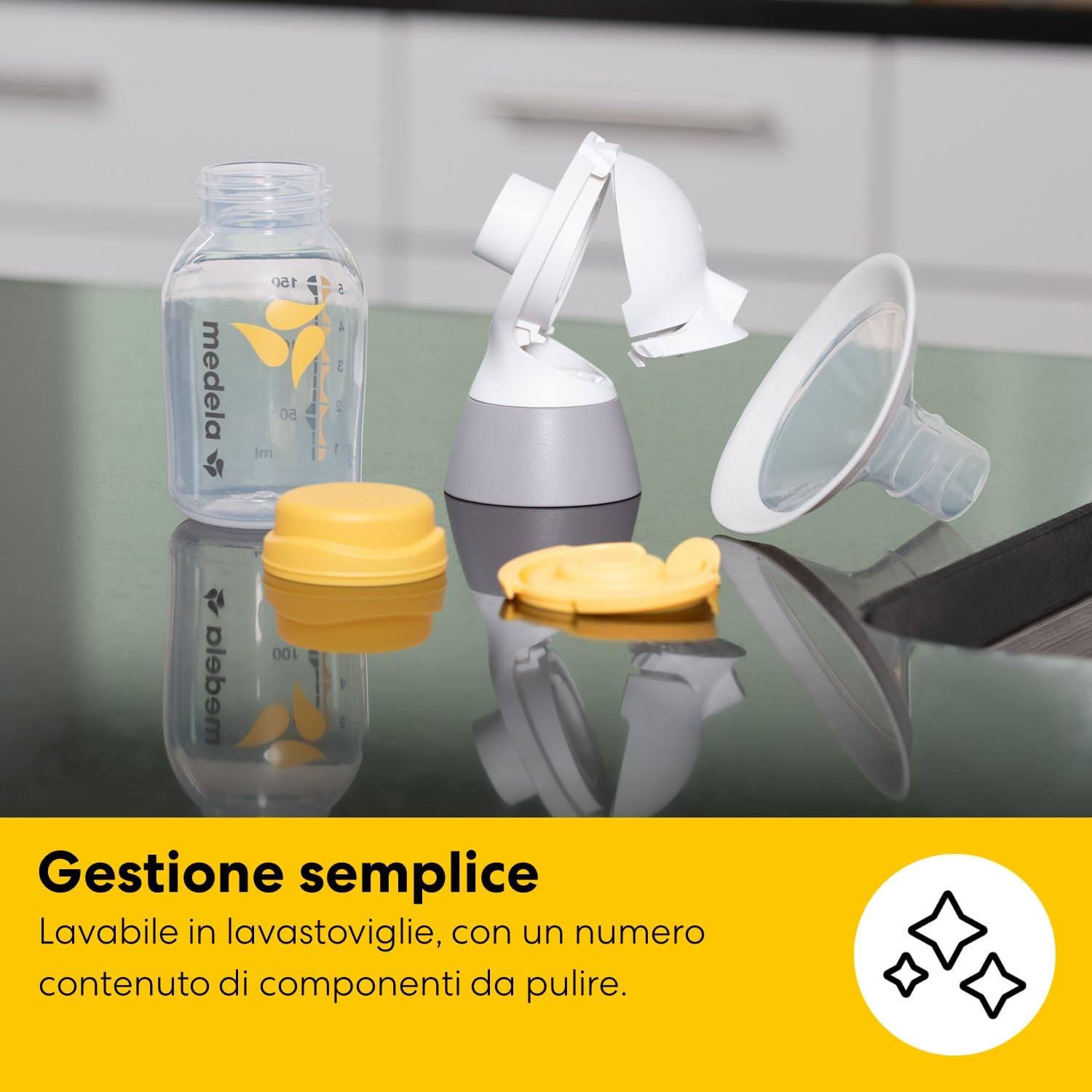 Medela Freestyle Mini Classic Tiralatte elettrico doppio con batteria ricaricabile.