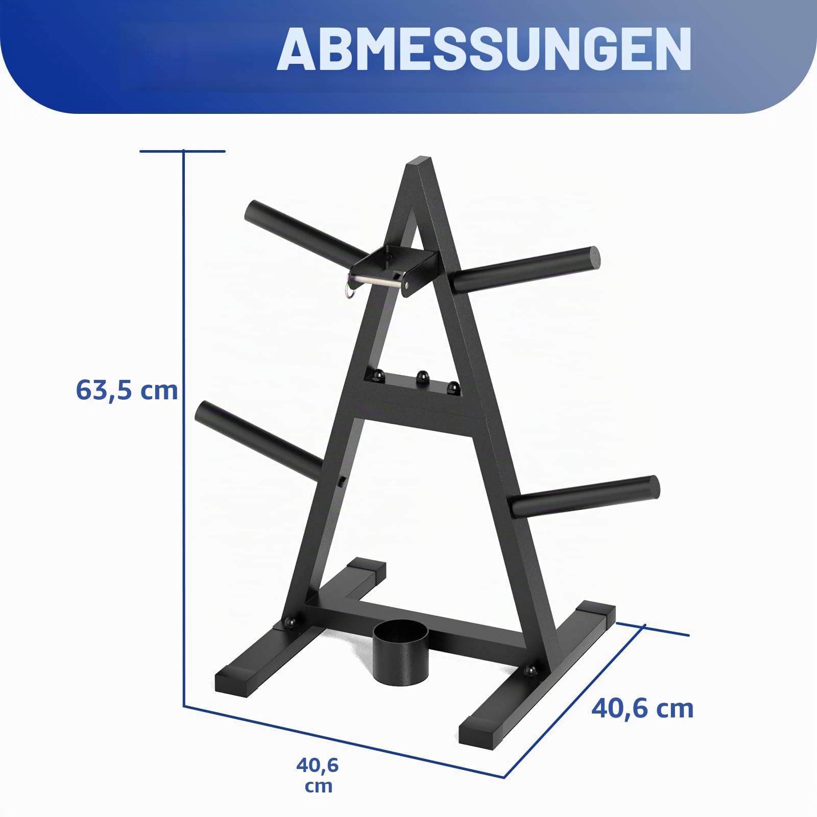 A-Rahmen Gewichtstellerbaum für 1-Zoll-olympische Platten – Hält 136 kg, Kurzhantelständer und Aufbewahrungsständer für Zuhause/Fitnessstudio – Organisieren Sie Ihren Trainingsbereich