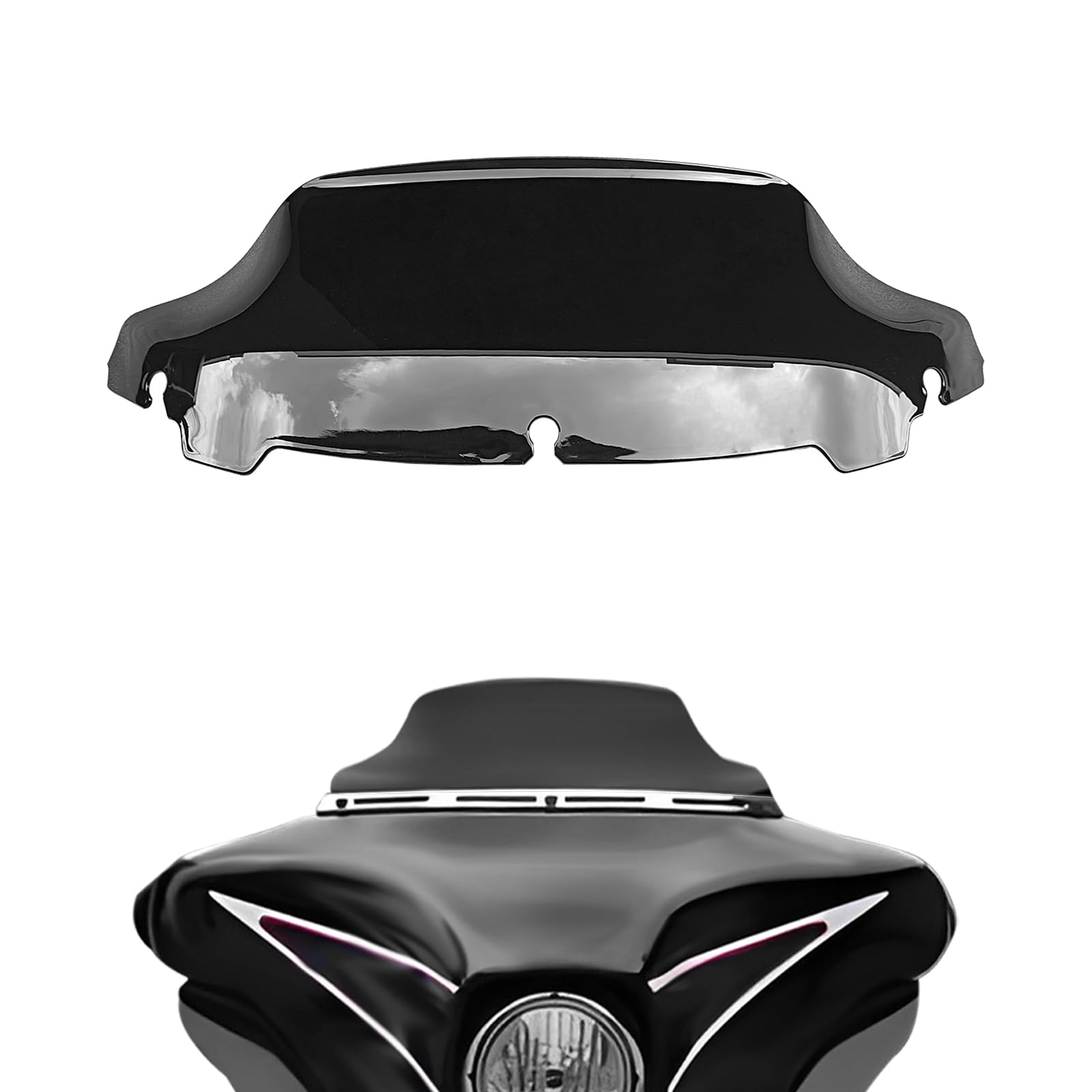 Black 7" Windshield Windscreen Compatible for Harley Davidson Touring Electra Glide Street Glide 2014 2015 2016 2017 2018 2019 2020 2021 2022