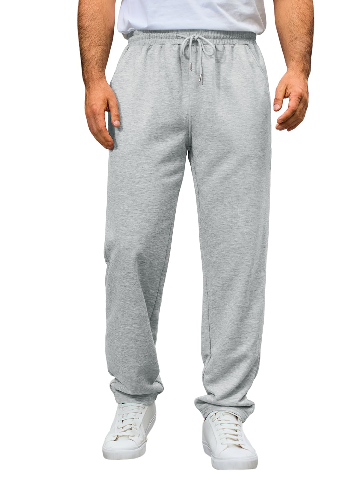 Runcati Jogginghose Herren Regular Fit Sporthose Lang Casual Freizeithose Fitness Sweathose Elastische Taille Trainingshose Mit Kordelzug