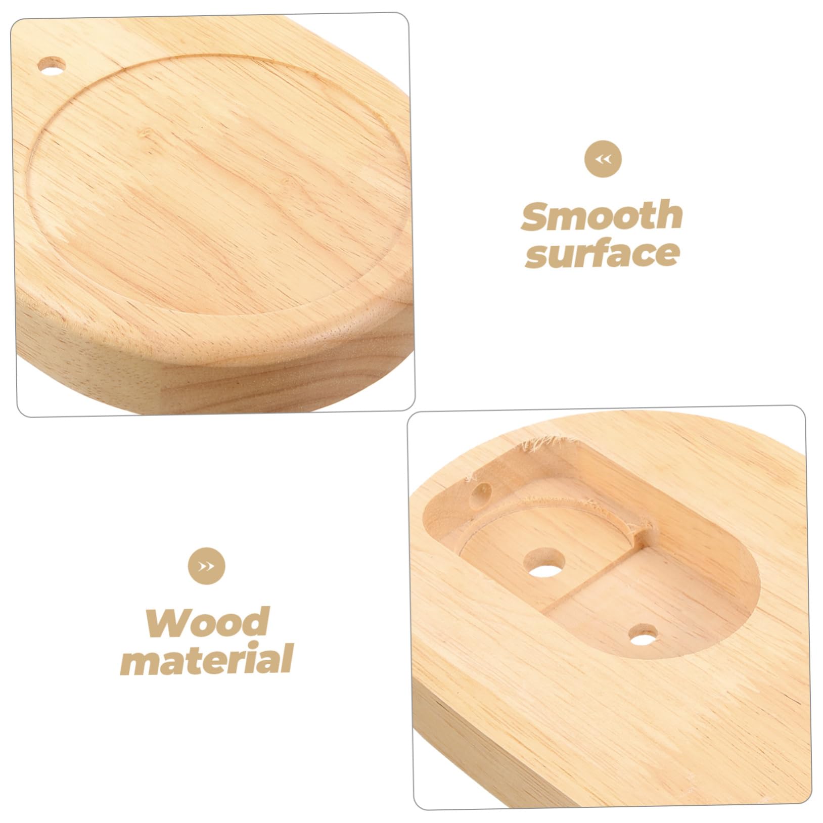 Pied De Lampe 9X40 Cm Festina Bois Naturel Mat