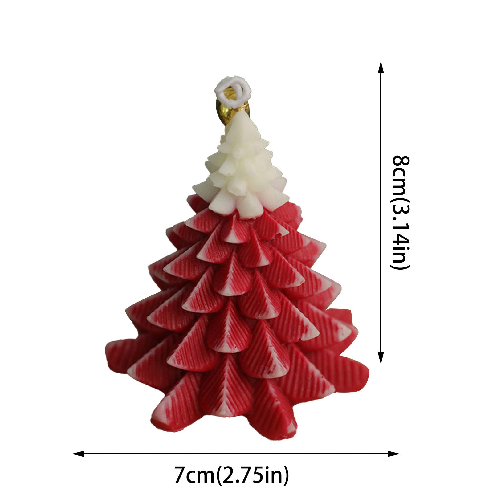 Décoration De Noël Vintage - Sapin En Fer Embossé Avec Porte-Bougie (33 Cm, Mexique)
