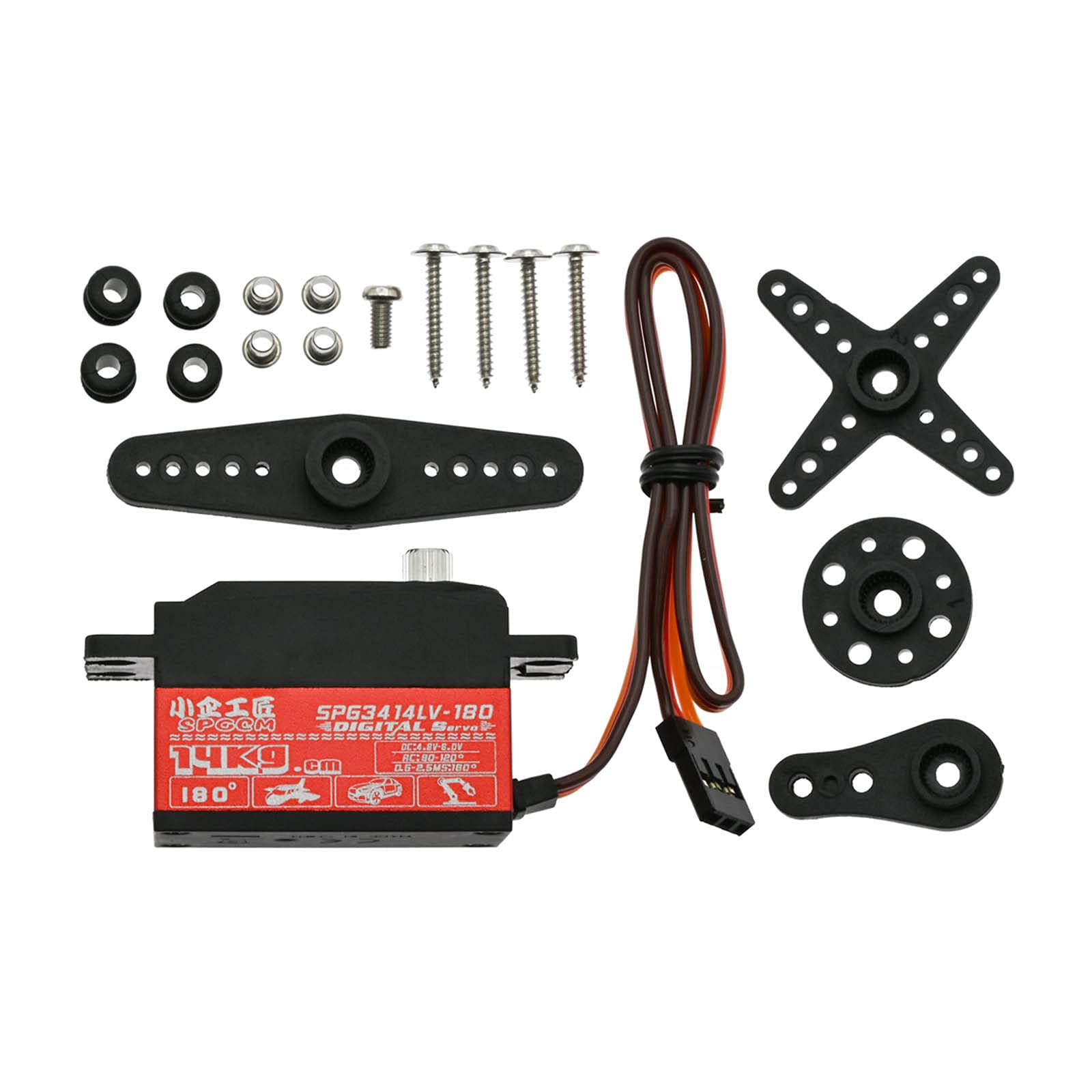 JAZZY PEARLS CN-14kg 1/10 Scale Buggy 14kg High Torque Steering RC Servo Metal Gears