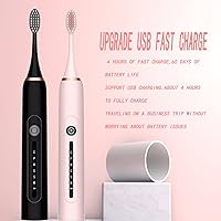 Vista 5 de Electric Toothbrush Can Be Charged for 60 Days with USB, and One Electric Handle Can Be Used Normally for One Year with 4 Replacement Brush Heads