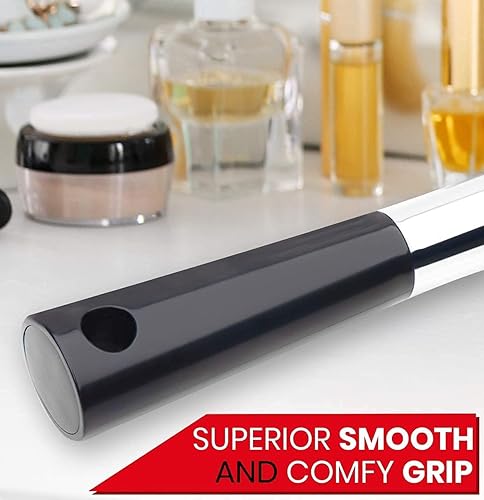 Miniatura 3 de Mirrorvana Espejo de mano grande con mango cómodo para hombres y mujeres espejo de peluquero portátil para cortar el pelo de la parte posterior de