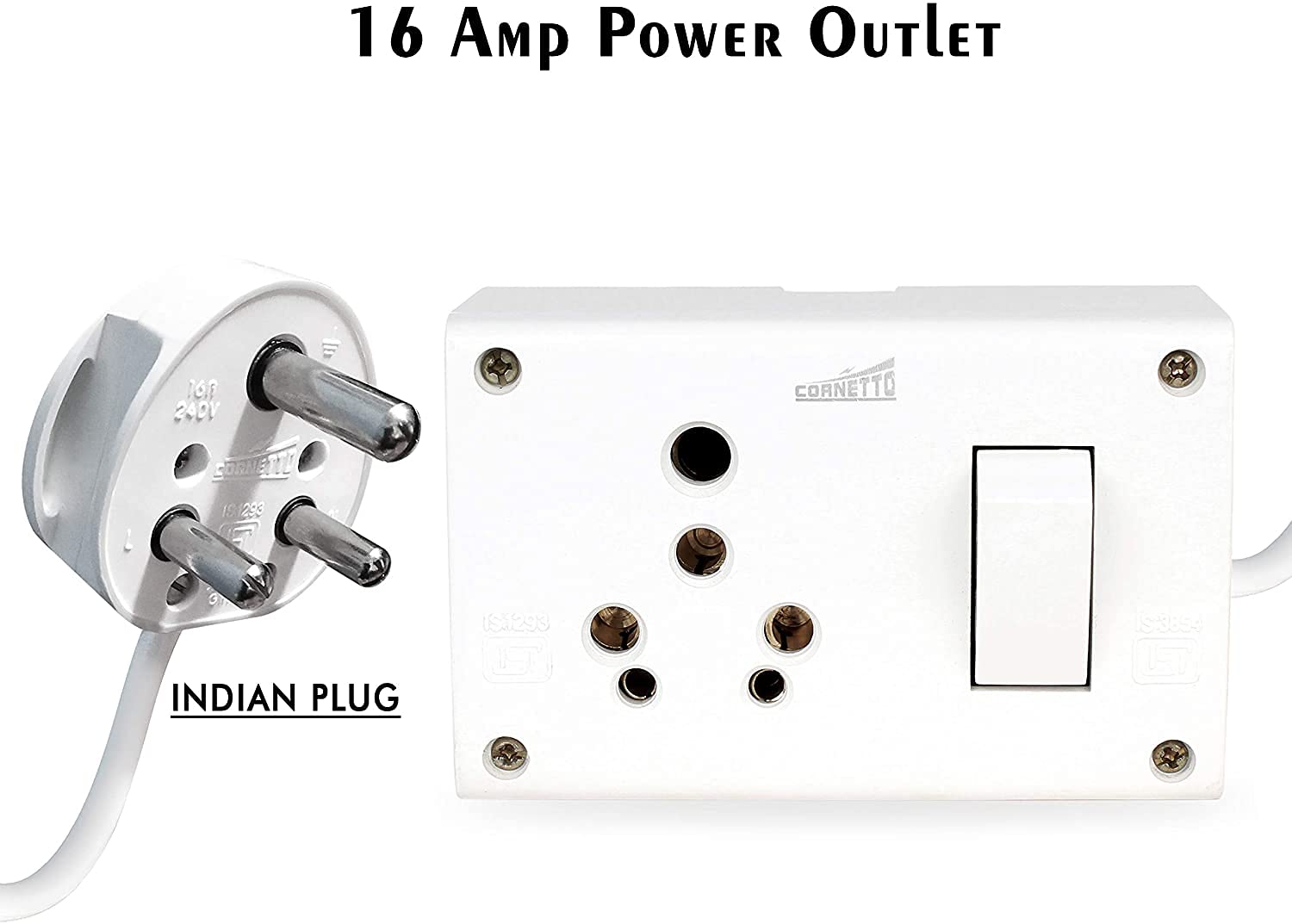ELEGANT CASA Electric Extension Board, 6+16 Amp, 1 Socket, 3 Meter — Amazon image 8