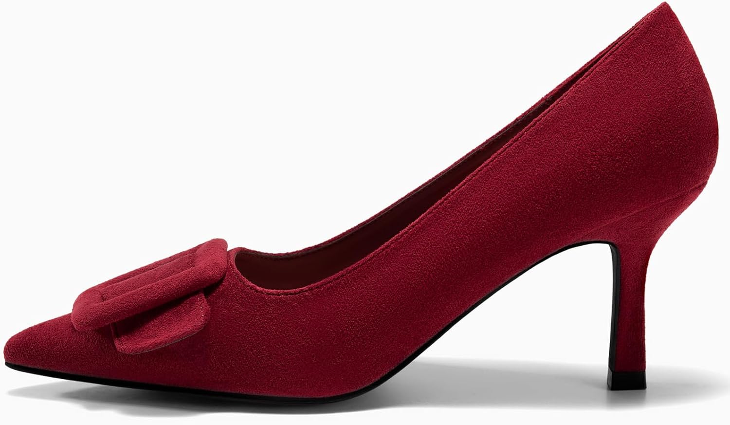 Coutgo Women's Closed Pointed Toe Pumps Stiletto High Heels Wedding Party Dress Shoes - Image 3