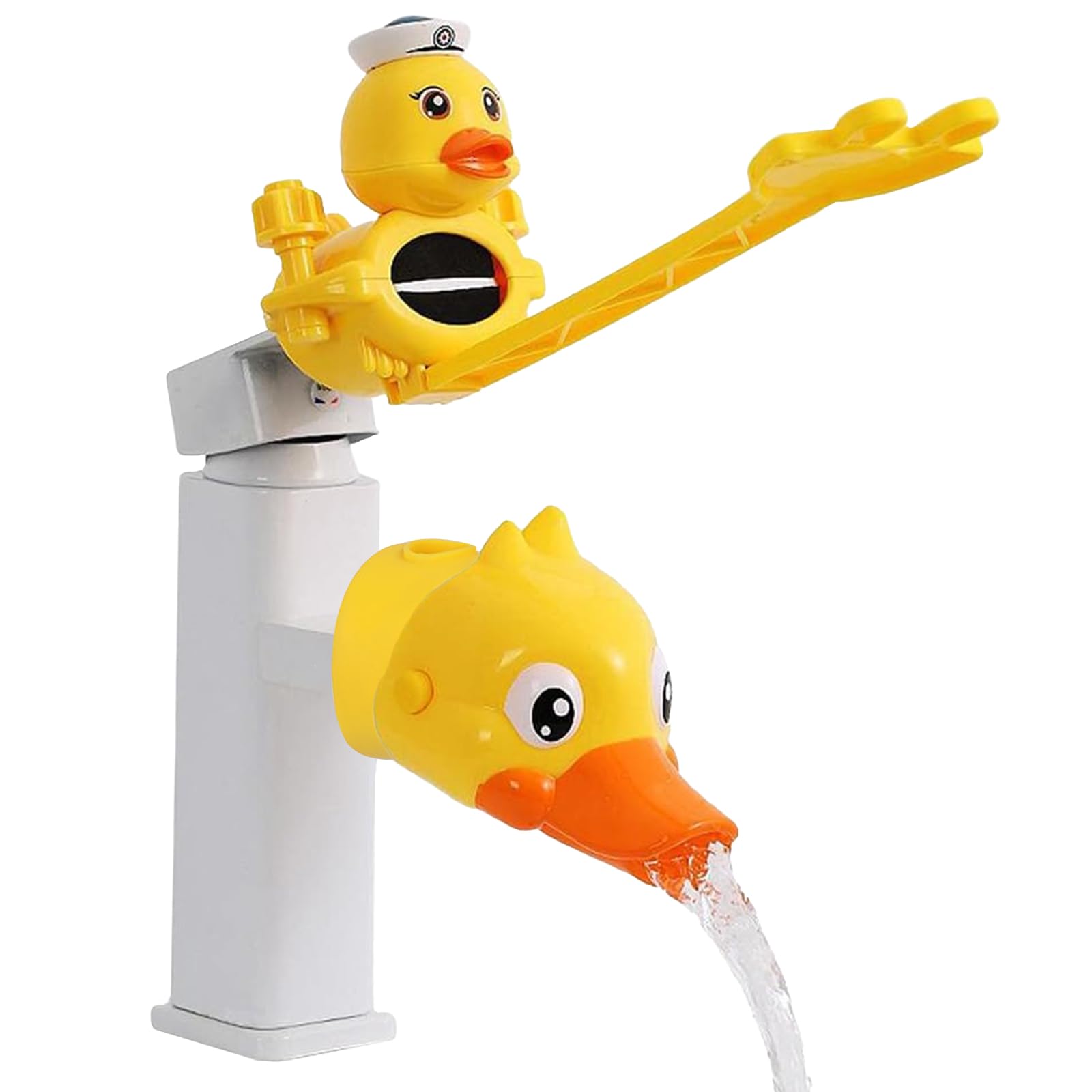 Extension Robinet pour Enfant 1 Pièces Robinet de rallonge Robinet de rallongeRallonge de Robinet Design en Forme de Canard réglable Plus Pratique pour les Tout-petits pour se Laver les Mains