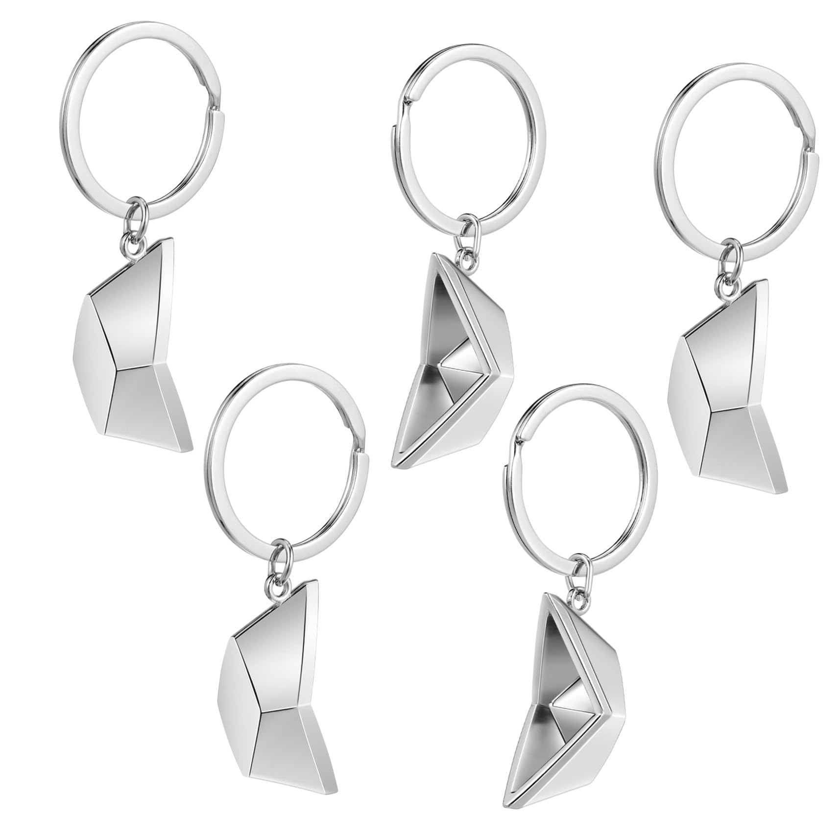 ifundom Portachiavi Portachiavi Decorativo e Regalo Unico per Uomini e Donne in Metallo a Forma di Barca di Carta Argento Set da 5 Pezzi per Zaini e Chiavi