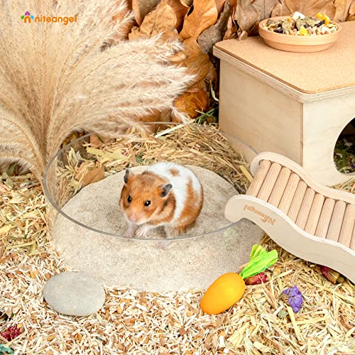 Image of Niteangel Hamster Desert Bath Sand | No-Dust Bath or Potty Litter for Hamsters, Chinchillas, Gerbils, Mice, Degus and Other Small Pets (Desert Sand & Zeolite Particles, 2.5LB /40oz)