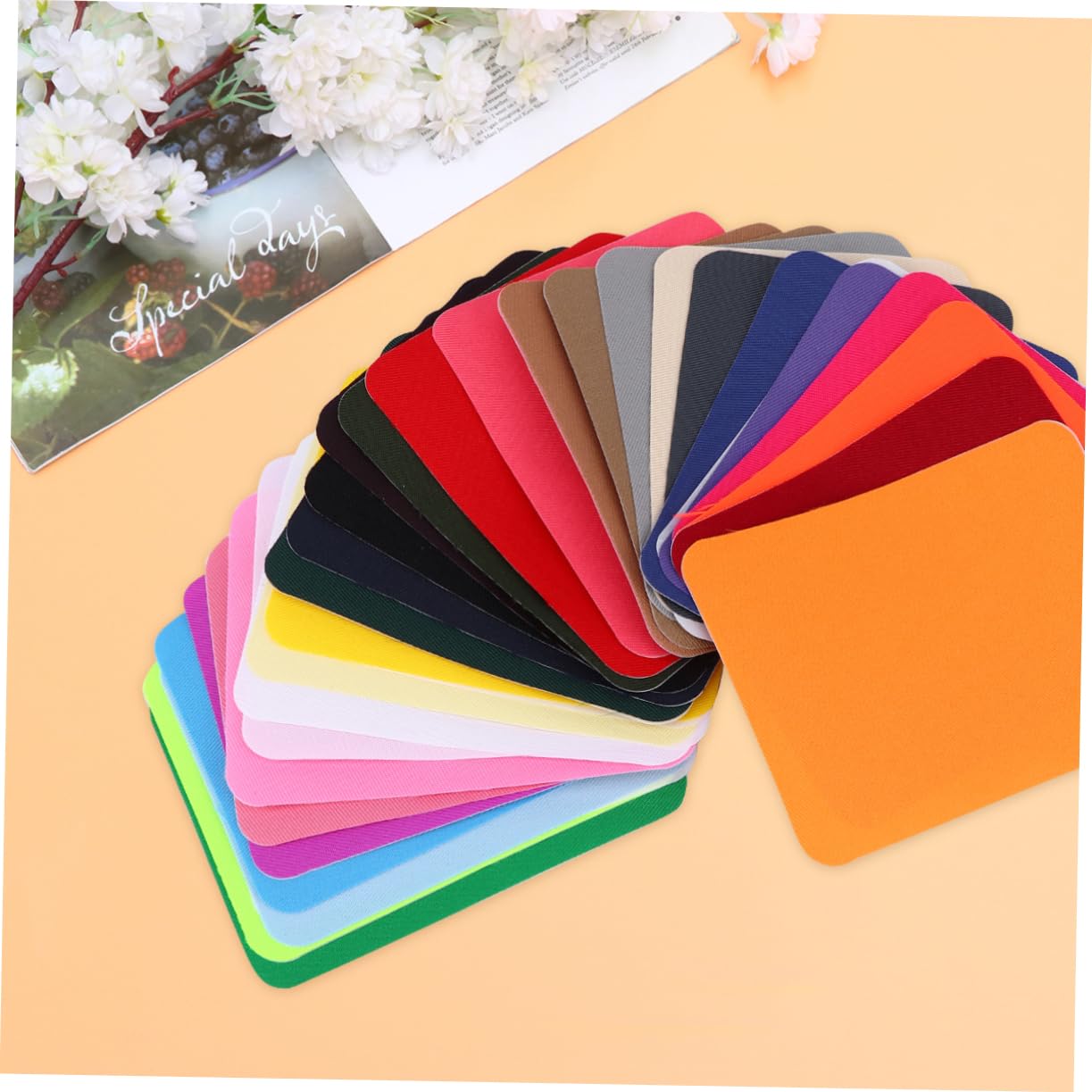 STOBOK 3sätze Bunte Längliche Aufbügelbare Stoff-patches Aus Simulierter Denfür Jeans Hüte Taschen Schuhreparaturen Farben Für -projekte Und Kreative Kleidungsdekoration