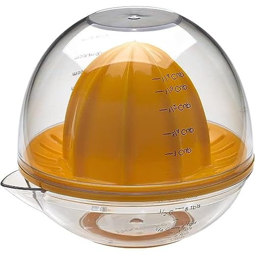 Prepworks by Progressive Dome Citrus Juicer, Lemon Lime Orange Grapefruit Press, Hand Held, Manual Lemon Squeezer