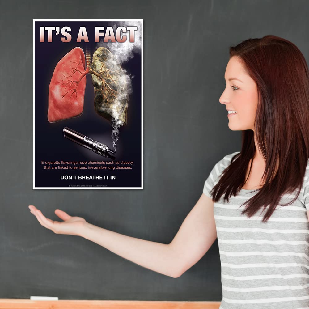 Amazon.com: Don't Breathe It In Poster  quit vaping  e cigarettes risks  vaping can harm your lungs - classroom poster  schools  clinics -  anti-vaping campaigns - 11 x 17: Posters & Prints