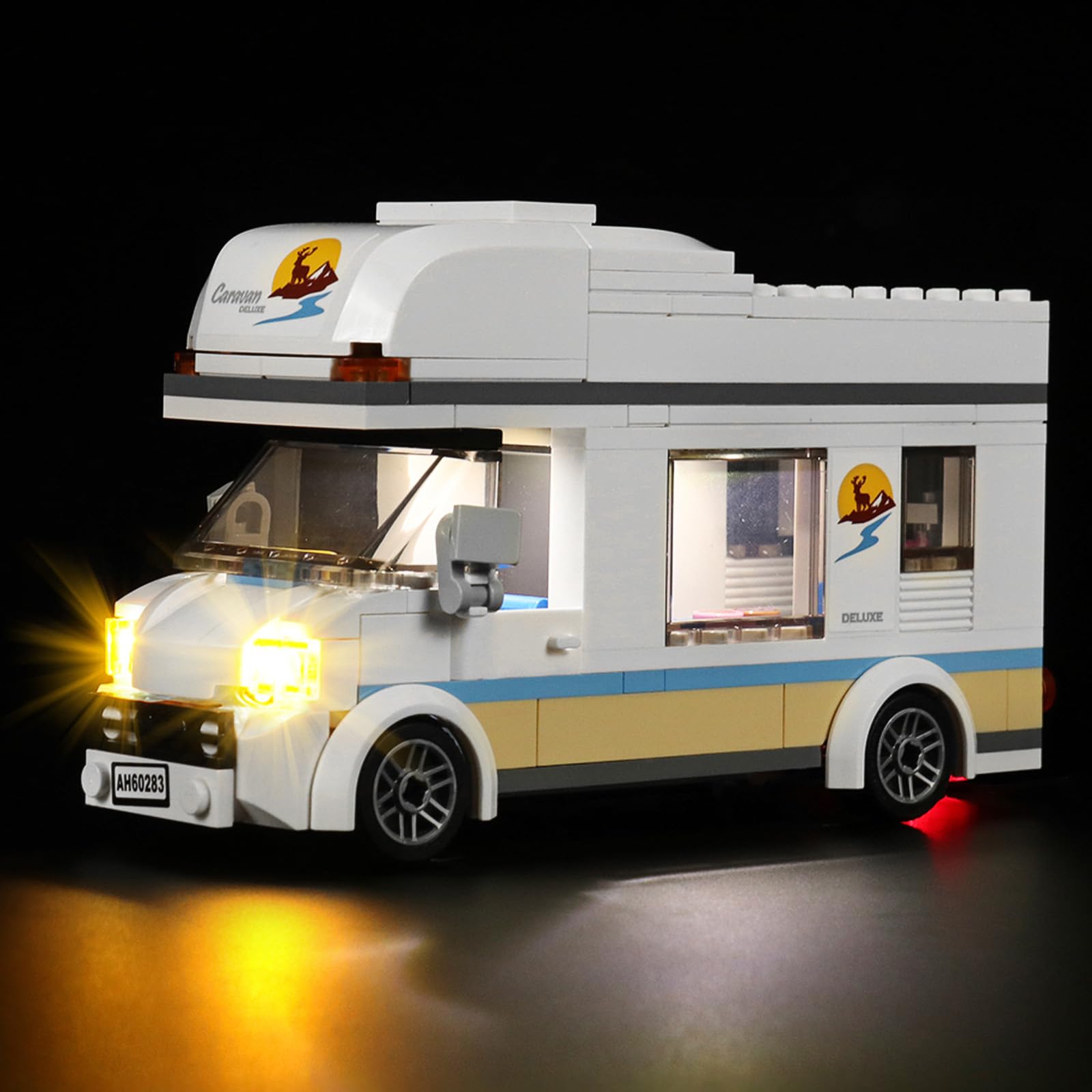 LocoLee Led Licht Set Kompatibel mit LEGO 60283 Ferien Wohnmobil Spielzeug, Campingbus Dekorations Led Beleuchtungs Set Light Kit Compatible with LEGO 60283 - Nur Lichter Set, Kein Modell - 1