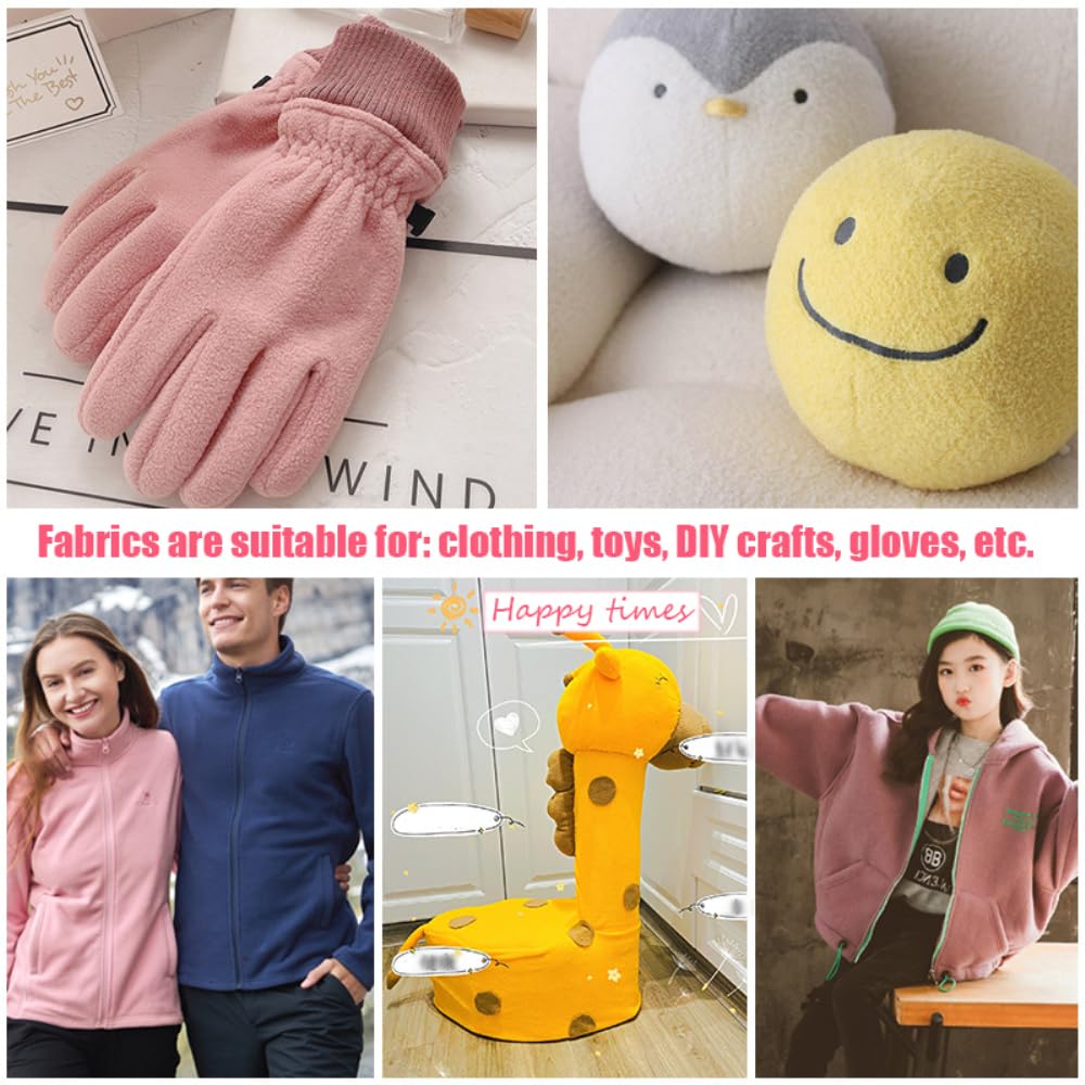 Fleece Stoff Meterware ca.160cm Breit,3m Polar Fleece Fleecestoff aus Polyester,Einfarbiger Plüschstoff Dekostoff Kuschelstoff zum Nähen für Decken Kleidung und DIY Projekte,Dunkelviolett