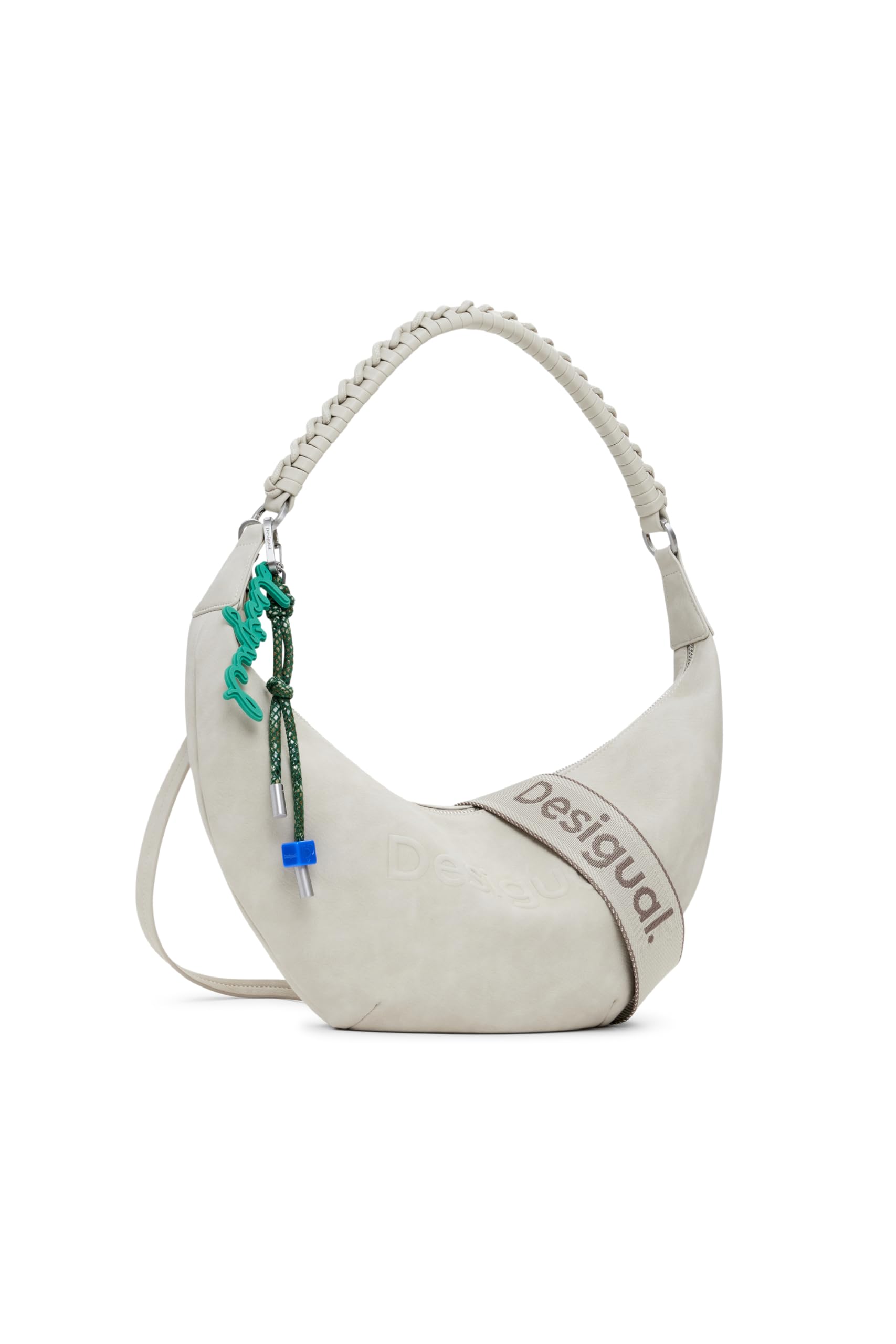 Desigual cross body bag shoulder bag Zante Half Logo Crossbody Bag Piedra creme-white