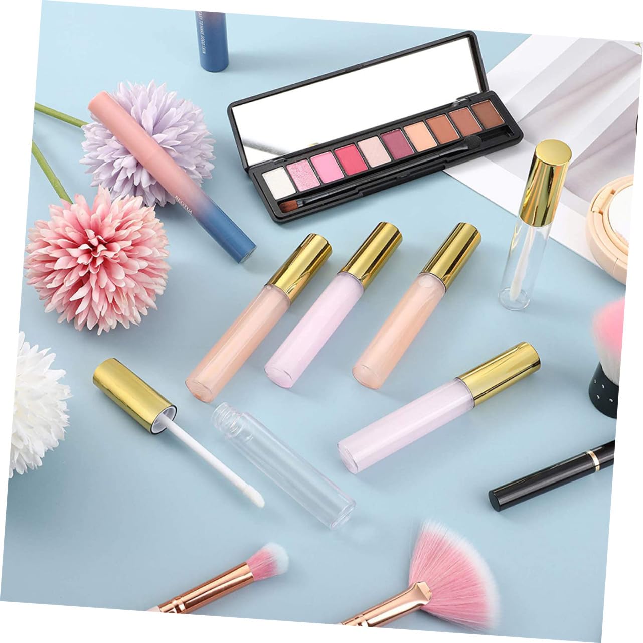 Tubetto Lucidalabbra Vuoto 10ml Plastica Oro, 40 Pezzi | Lip Oil e Lip Liquid, Uso Makeup, Leggero e Portatile, Confezione da 40