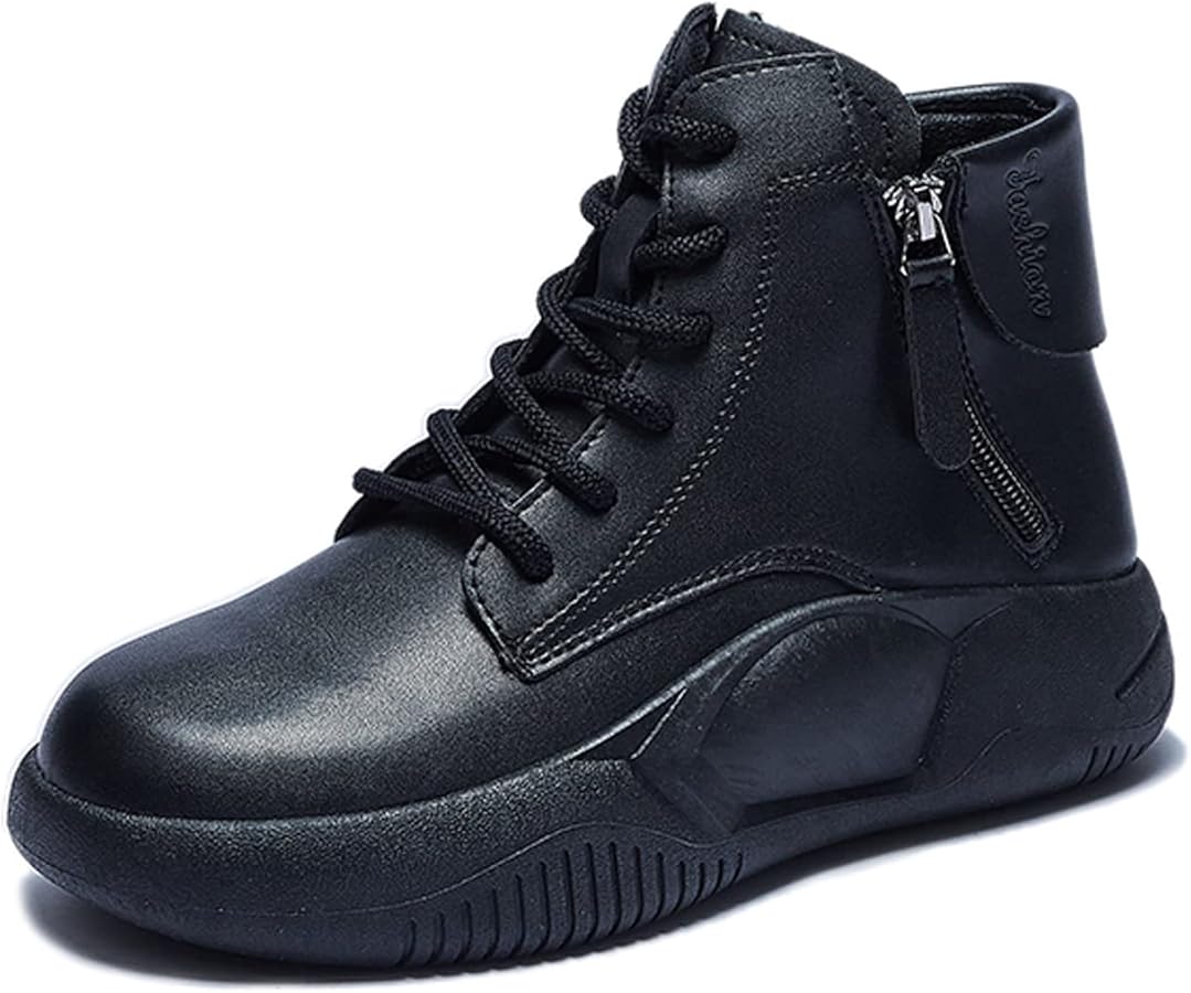 Amazon | [kimio] 厚底ショートブーツ レディース 厚底スニーカー 黒