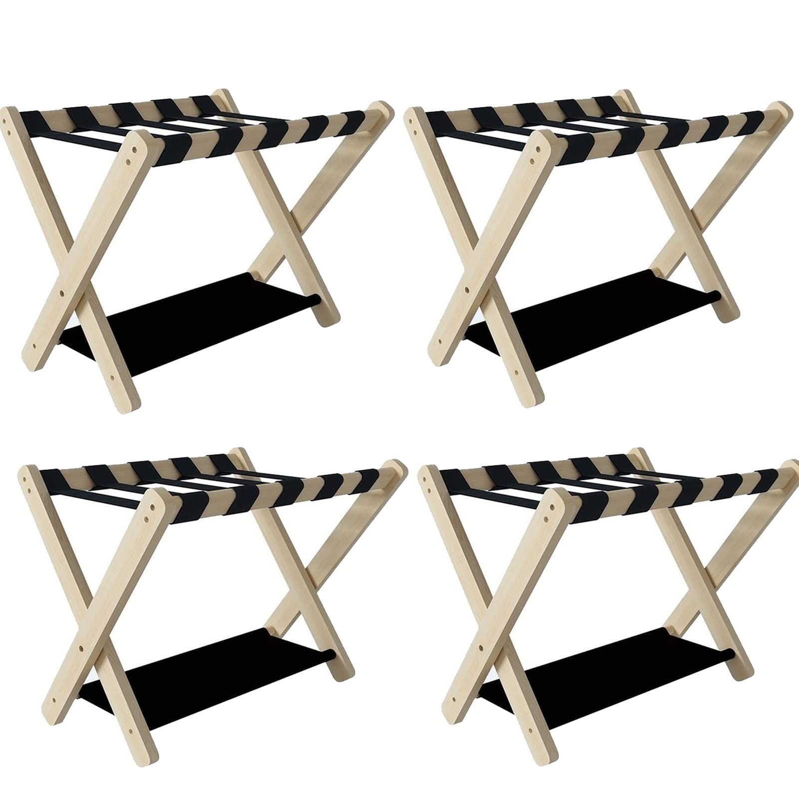 Portaequipajes para habitación de huéspedes: Soporte para Maletas, portaequipajes de Madera Maciza para el hogar del Hotel, Estante para Zapatos/Almacenamiento Multifuncional para el dormito