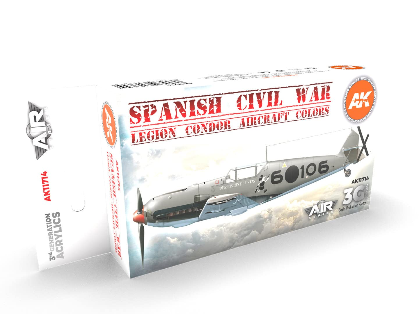 Ak Interactive Ak Acrylics 3Gen Aircraft Set Ak11714 Spanish Civil War. Legion Condor Aircraft Set 3G (6X17ml)