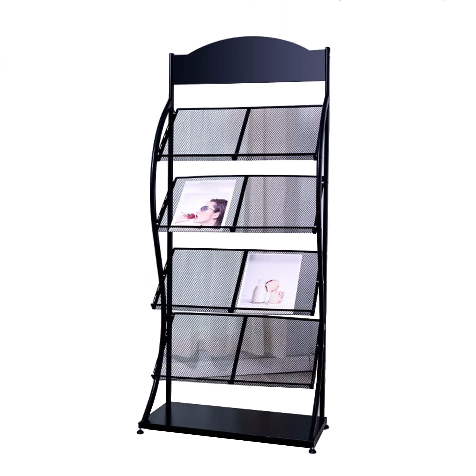 ASerZenith Floor Display Rack, Tall Library Document Rack, Business Brochure Display Rack for Artwork/Literature/Magazines/Newspapers