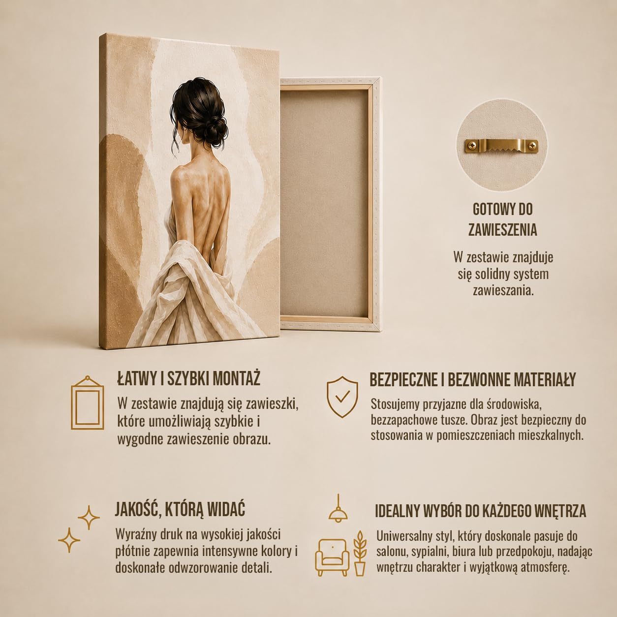 WALLERO Leinwandbild Orientalische Gewürze – Moderne Wanddeko & Kunstdruck | Wandbilder für Wohnzimmer Schlafzimmer Küche Flur | XXL Leinwandbilder auf hochwertiger Fotoleinwand 90x60