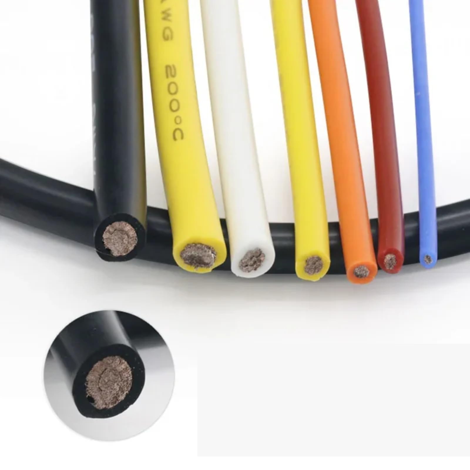 Cables eléctricos 1M/5M 30 28 26 24 22 20 18 16 15 14 13 12 AWG (verde; 5 metros; 22 AWG)