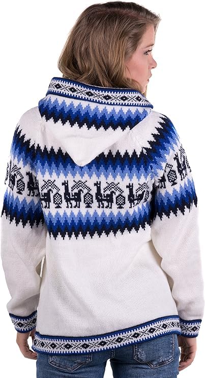 Gamboa Alpaca Cardigan Sweater for Women Hooded Knit Fall Winter Lady Womens Lightweight Sweaters2