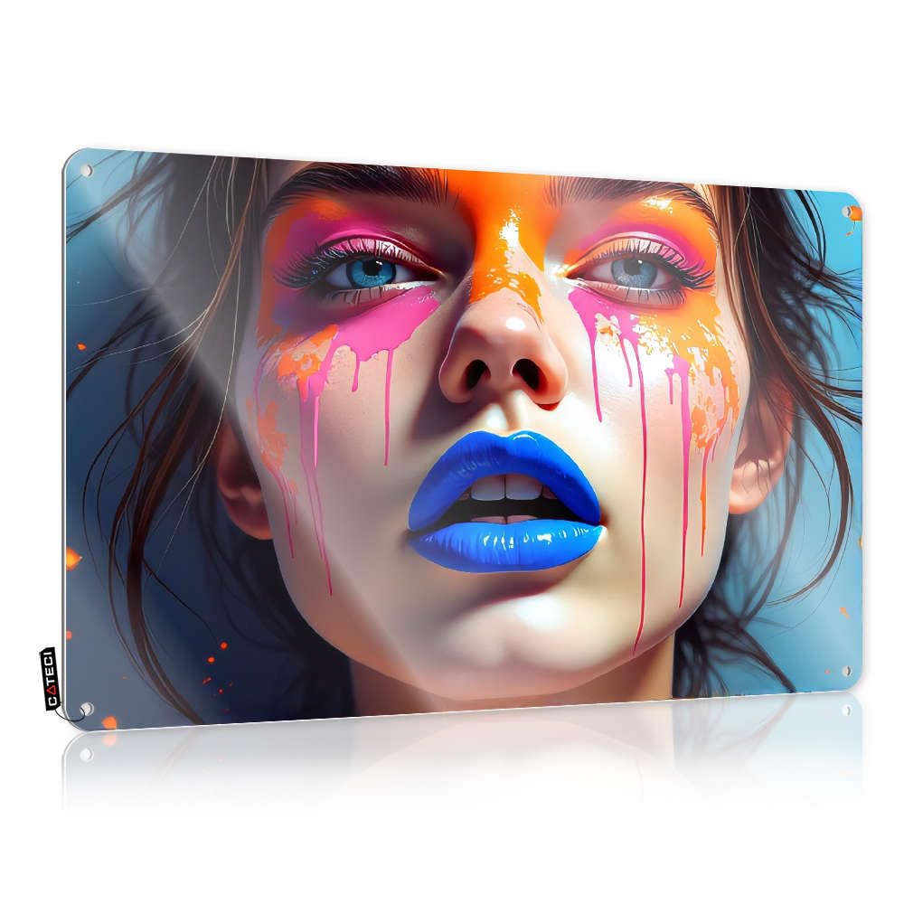 Sujd Colour Wall Art Handmade Vintage Wall Art, Neon Retro Retirement Tin Sign For Home Bar | 8X12 Inch Bright, Colorful Makeup With Dripping Effects. Perfect For Pub Decor(30X40cm)