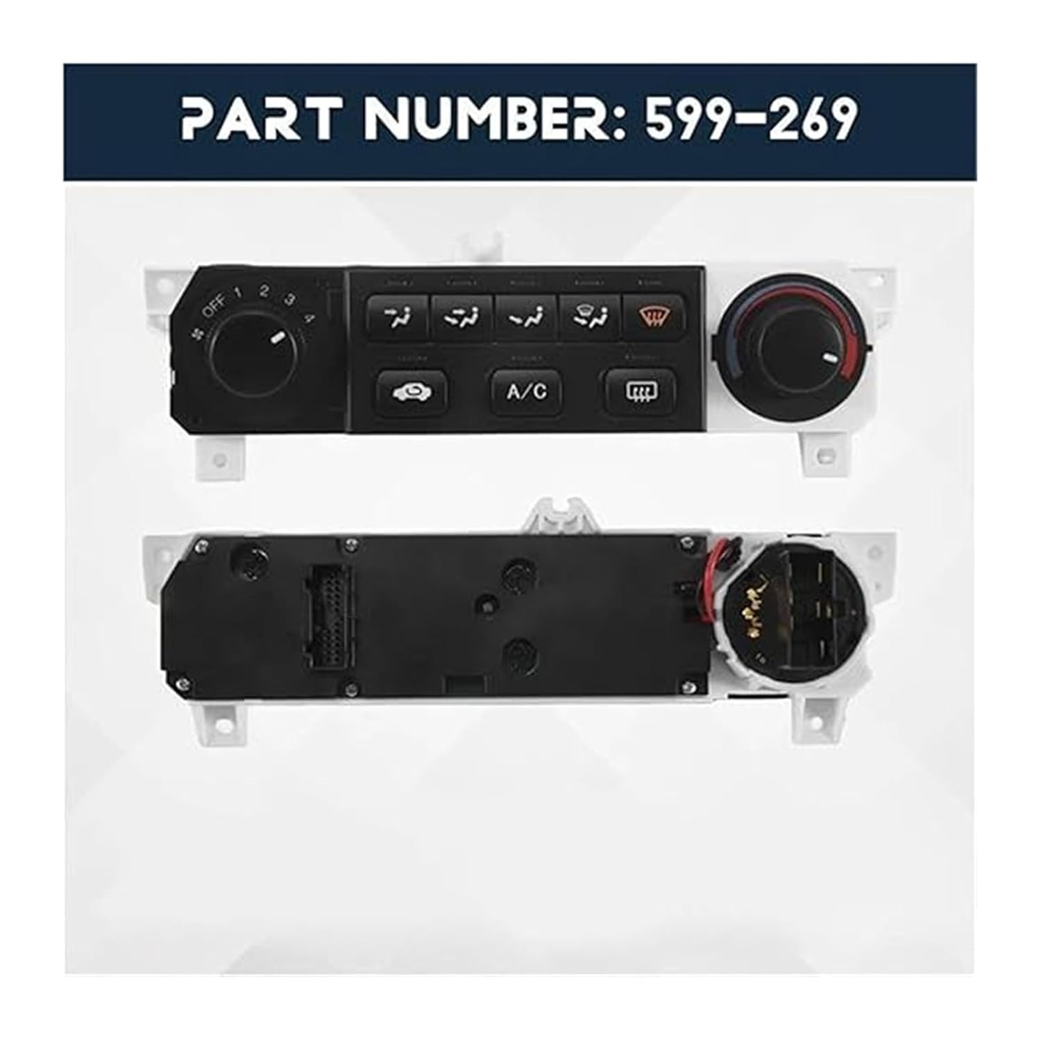 Car Climate Control AC Panel for Odyssey 1999-2004 599-269 Air Conditioning Control Panel Switch HVAC Climate Temperature Button Decorate