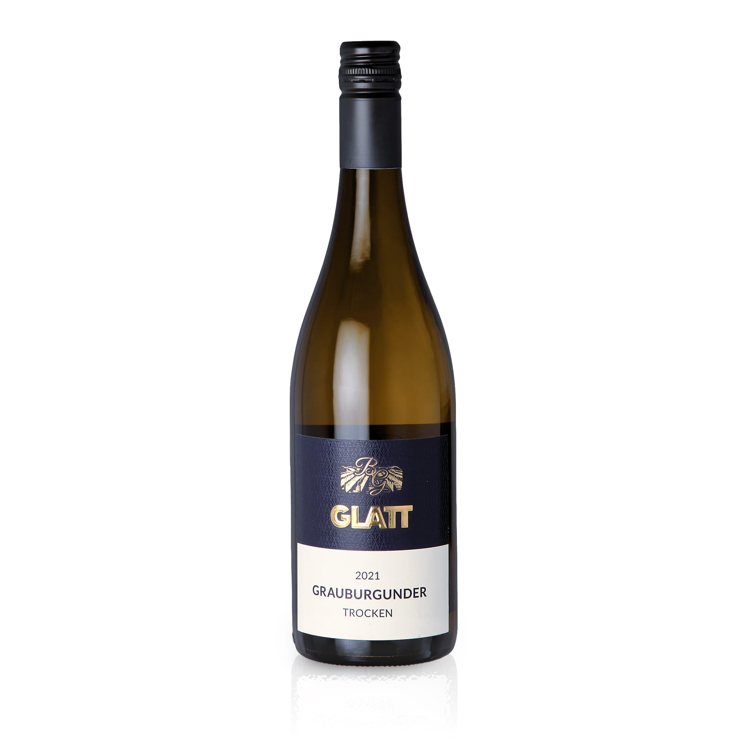 GLATT Grauburgunder trocken 2021 | Qualitätswein vom Kaiserstuhl/Baden, Deutschland | Leicht & Fruchtig im Geschmack | Weißwein aus der Pinot Gris-Traube (12x 0,75L)