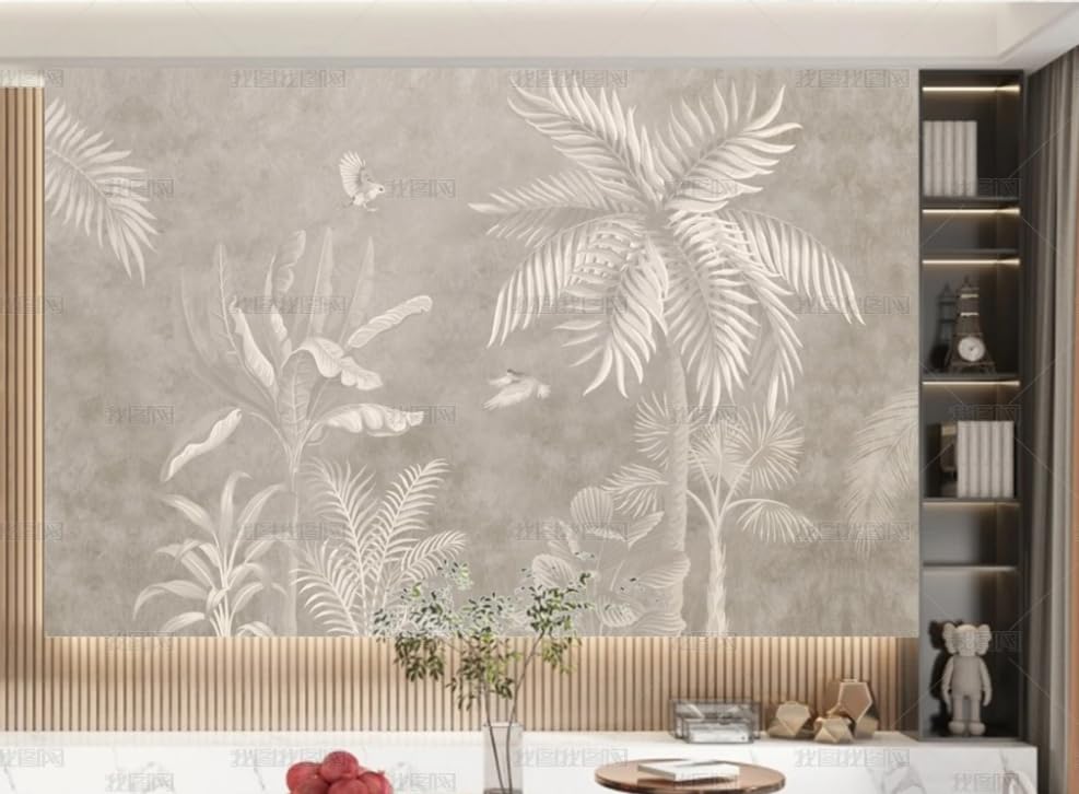 Papier peint intissé flore sauvage pour créer une ambiance nature au salon