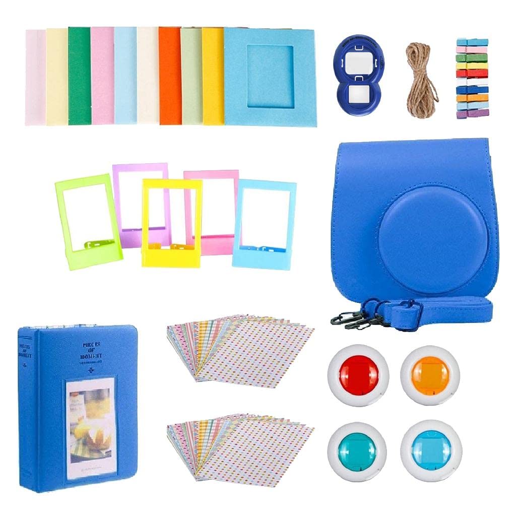 Lyla for Fujifilm Instax Mini 9 Camera Pu Case Filter+Close Up Lens Gift Set Cobalt Blue | Film Photography | Film Cameras-image-2