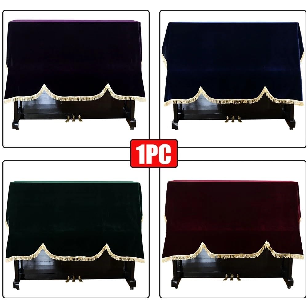 Copertina Tastiera Pianoforte Casa protettiva morbida verticale verticale anti -graffio Piano Piano Copertura in oro Velvet non slittata tastiera a prova di polvere universale Panno Tastiera Pianofort
