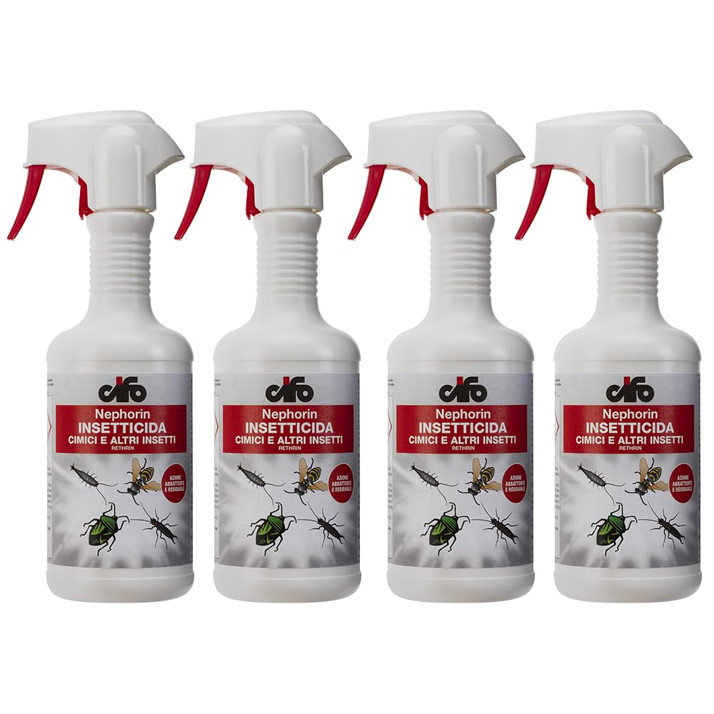 Multipack 4 Pz Nephorin Cimici Insetticida Per Cimici Forbice Vespa Pesciolino d'argento