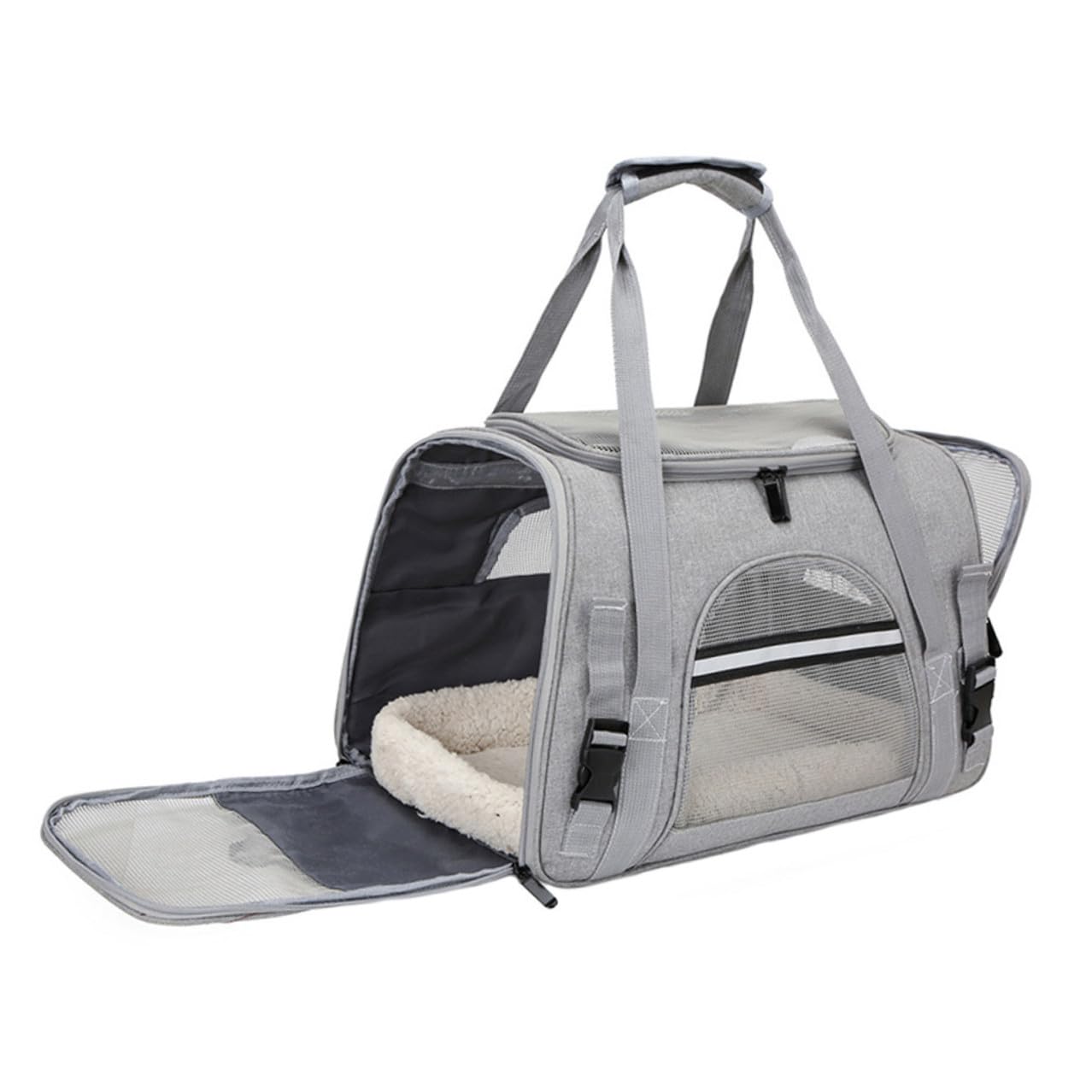 Sac de transport multifonctionnel en tissu haut de gamme pour chat et chien