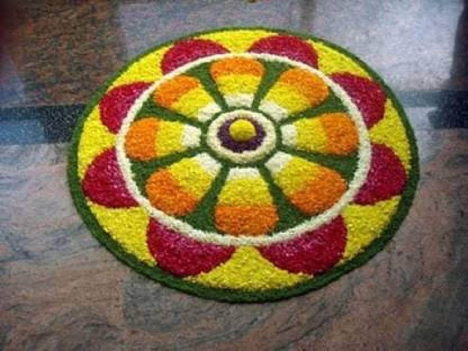 StromX Traditional As Well As Cotton Antiskid Modern Rangoli Round Door Mat For Home Decoration (24X24 Inch, Yellow) (B0BHP7JKXS) Amazon Price History, Amazon Price Tracker