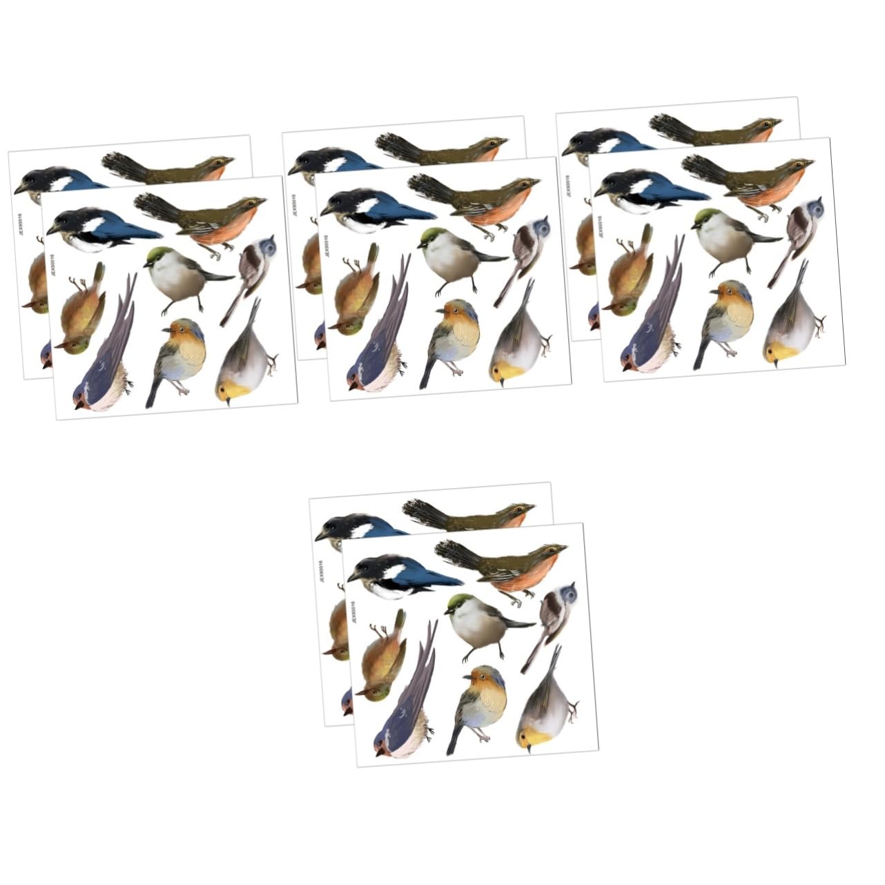SHINEOFI Pegatinas En Las Ventanas Calcomanías Ventana Se Aferra Decoraciones Pegatizas De Pájaros De Ventana Anti-colisión Decoración De Ventanas De Polivinilo 2 Hojas*4