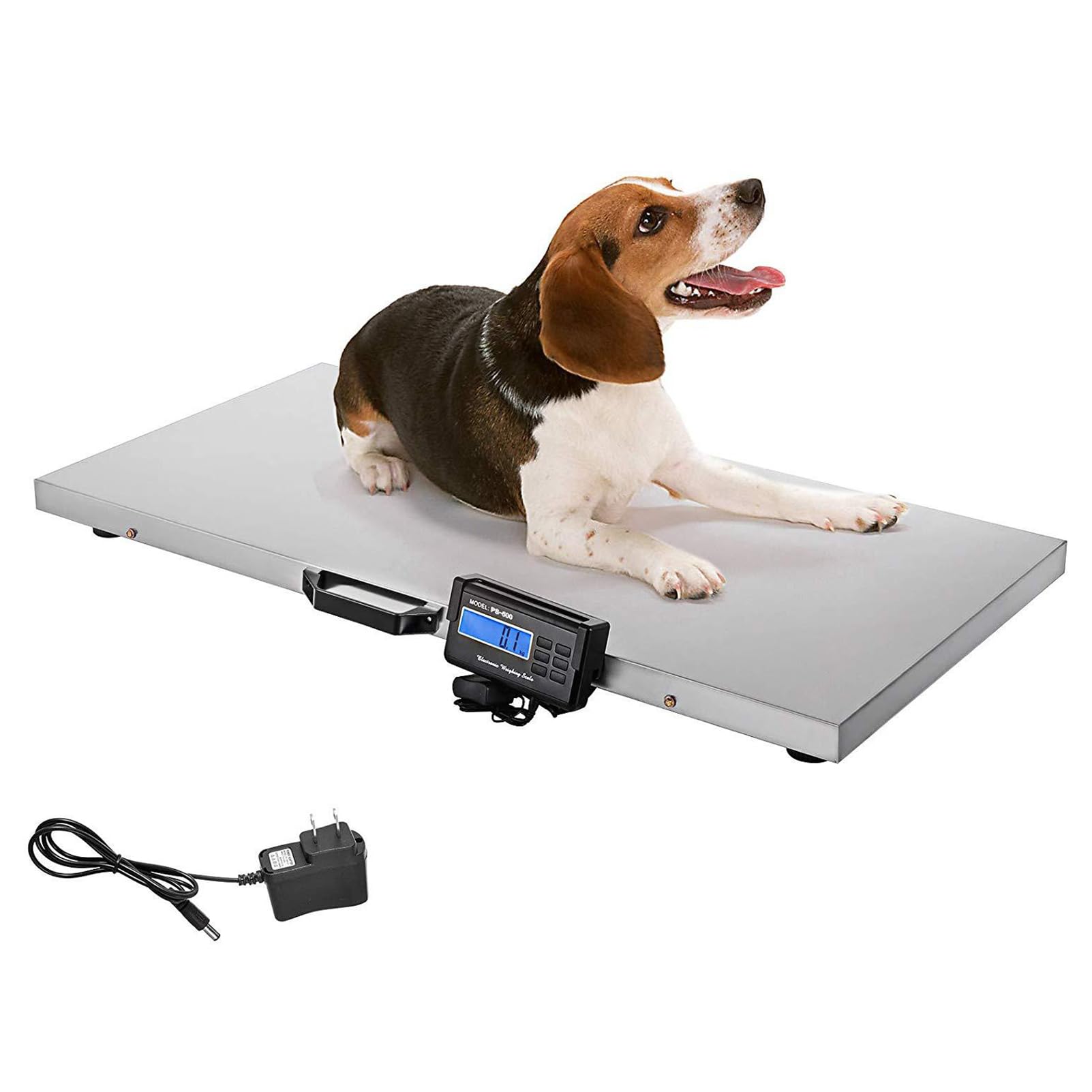 SaryEdge Digital Dog Scale, 1100LB Digital Scale Large Platform Livestock Veterinary Scale Pet Weighing Scale, g/kg/oz/lb Switchable, for Animal Cattle Goat s Horse Sheep 500,300kg/660Ib