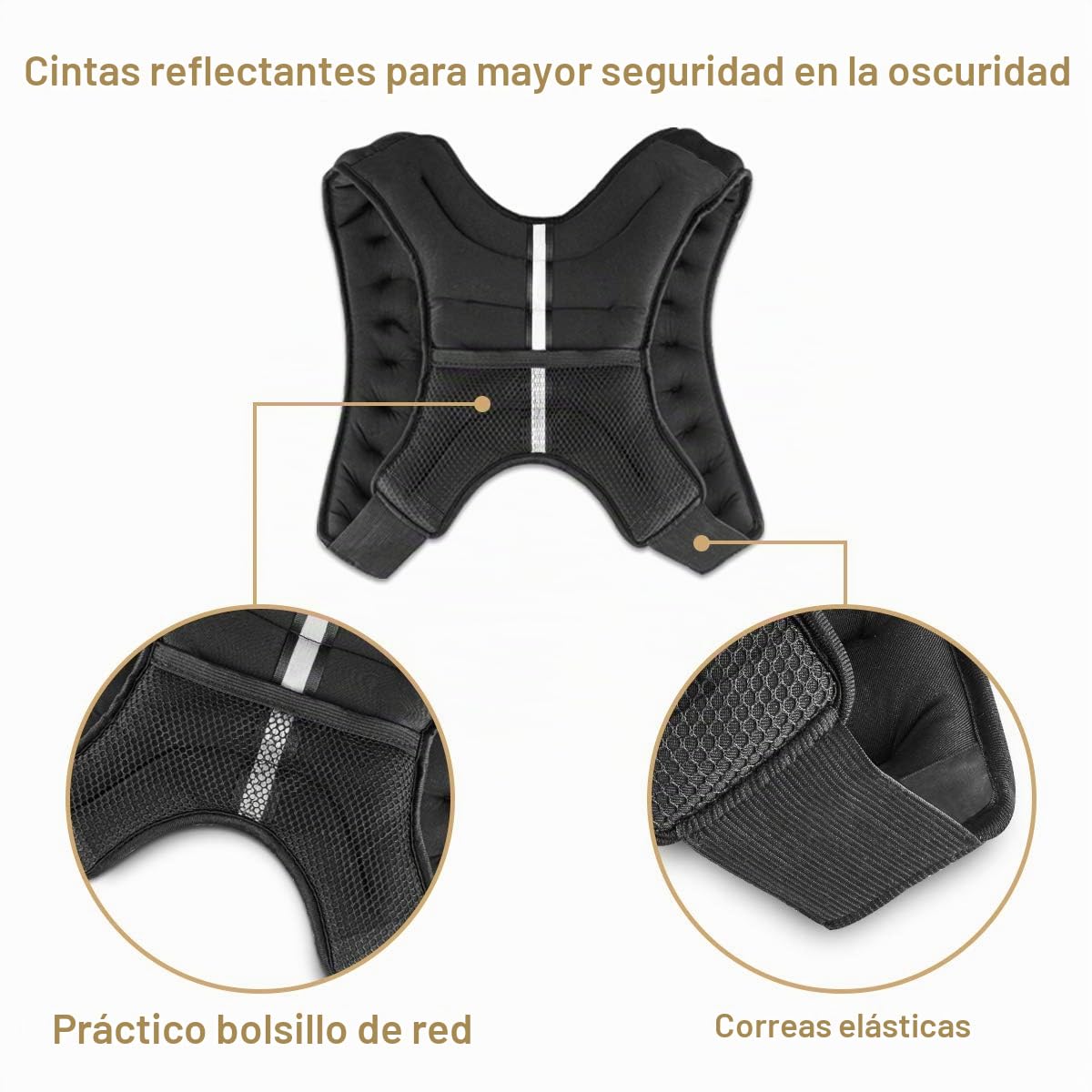Vailge Chaleco con peso de 2 kg, 5 kg, 10 kg, 15 kg, chalecos con peso para hombres y mujeres, para correr, entrenamiento, correr, caminar, gimnasio, entrenamiento de fuerza
